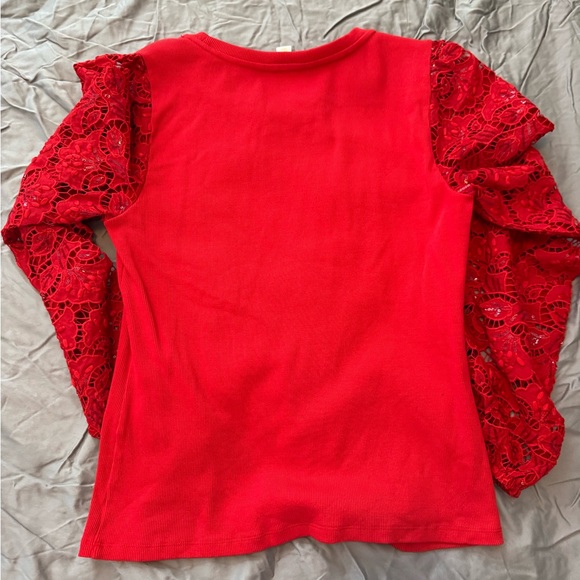 Lilly Pulitzer Red Long Sleeve Blouse Size L - Picture 2 of 4